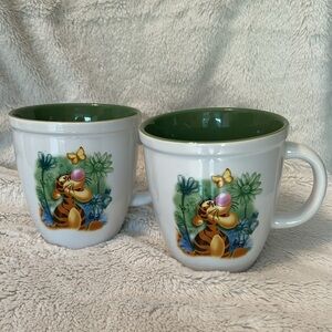 NWOT Disney Tigger White Mugs with Colorful Design